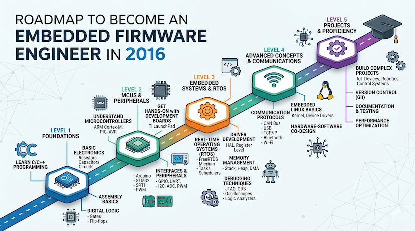 Roadmap to Become an Embedded Firmware Engineer in 2016