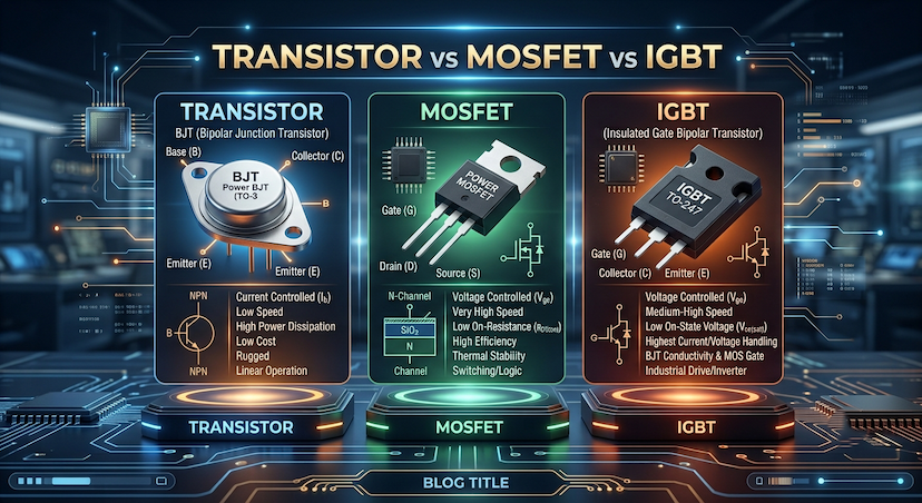 BJT vs. MOSFET vs. IGBT